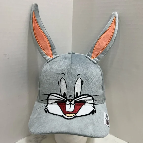 GRAY BUGS BUNNY CAP WITH EARS. LOONEY TOONS brand new without tags. UNISEX - Picture 1 of 10